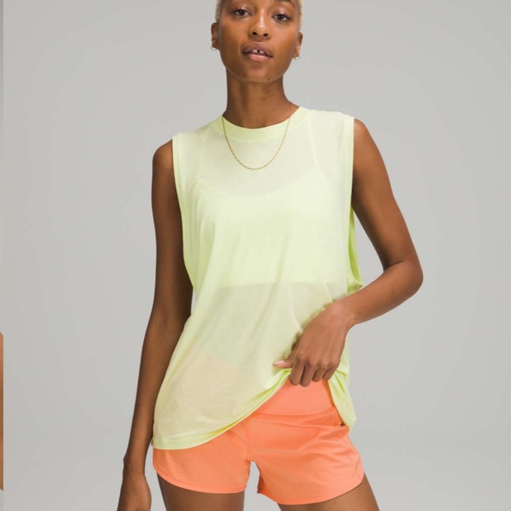 lululemon athletica Neon Yellow Tank Top